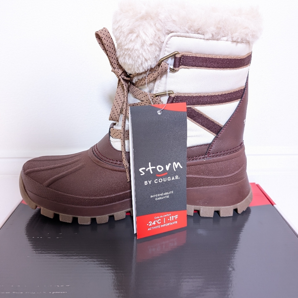 Cougar Storm Fjord Waterproof Mid Winter Boots Chianti/Bone US Size 9M